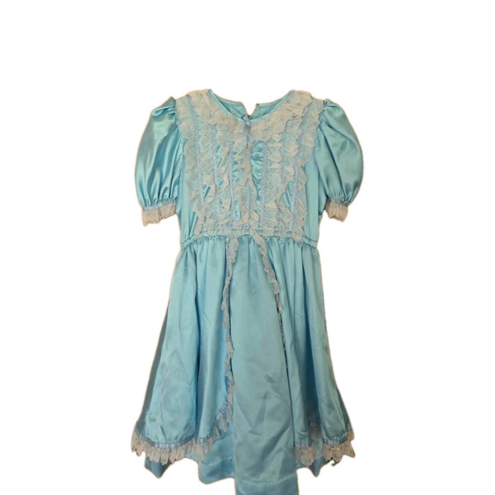 Fancy Satin Sissy Dress, Lace Ruffles, Lolita, Costume, Rave, Cosplay, Sz Small
